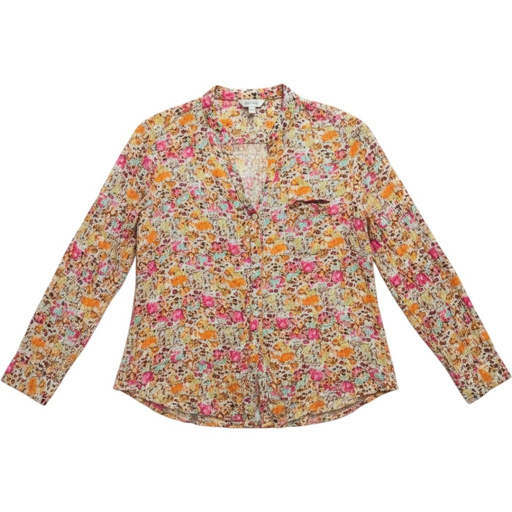 KUT from the Kloth Floral Button Down Blouse Multi Color KT32116 Womens Medium